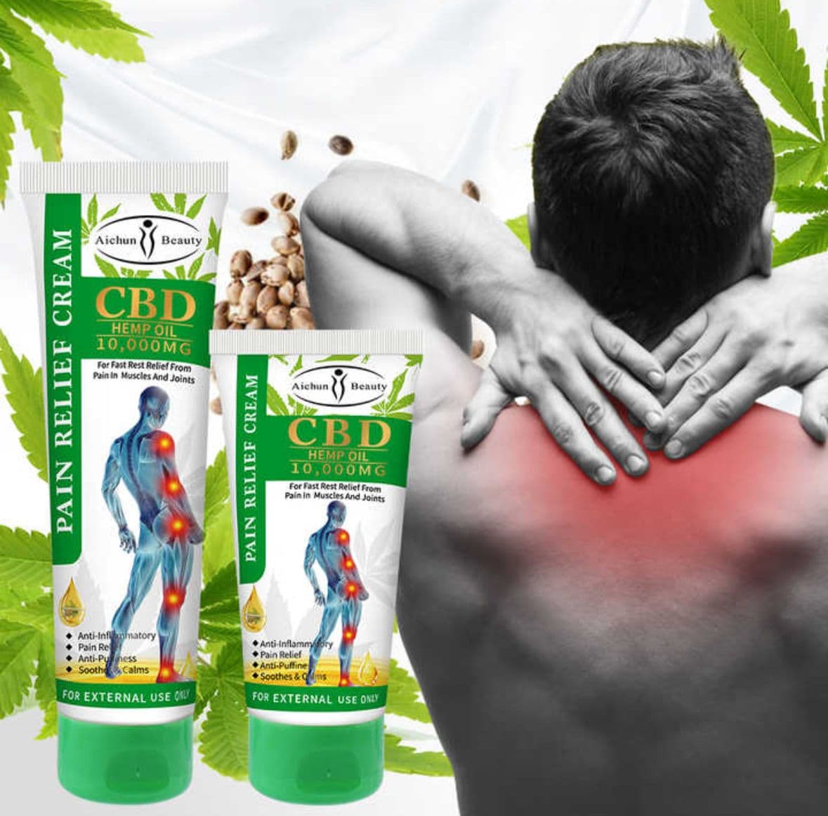 Pomada crema CBD para aliviar el dolor